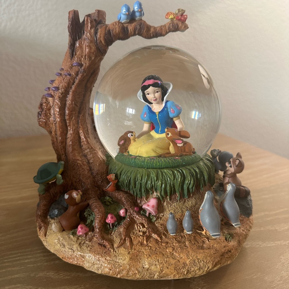 Vintage Snow White and Forest Friends Snow Globe